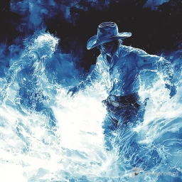 Expressive Shadows In Blue