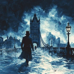 Expressive Shadows In Blue