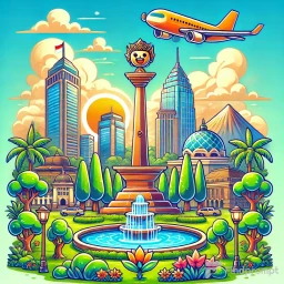 Vibrant Cartoon Charms of World Icons