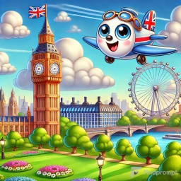 Vibrant Cartoon Charms of World Icons