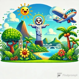 Vibrant Cartoon Charms of World Icons