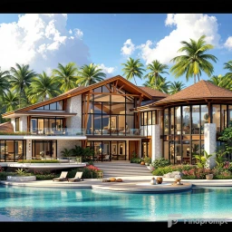 Custom Dream Home Digital Art