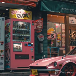 Retro Tokyo Cinematic Car Aesthetics