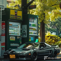 Retro Tokyo Cinematic Car Aesthetics