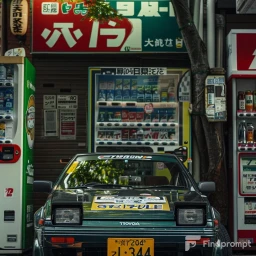 Retro Tokyo Cinematic Car Aesthetics