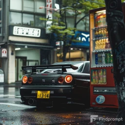 Retro Tokyo Cinematic Car Aesthetics