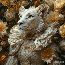 Porcelain Majesty In Glass Floral Realm