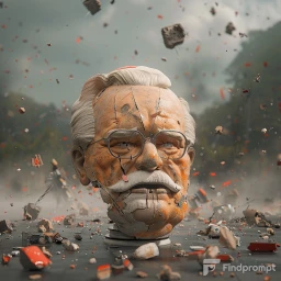 Broken Dystopian Sculpted Heads